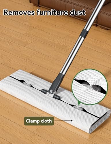 CTIME Flat Mop and Bucket Set with 6 Pads