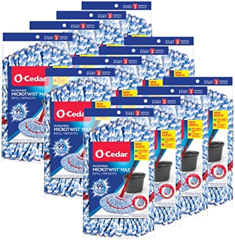 O-Cedar MicroTwist MAX Microfiber Refill Pack of 12