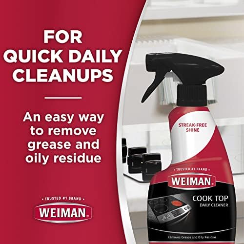 Weiman Cooktop Cleaner - 12 Ounce - Stainless Steel Safe