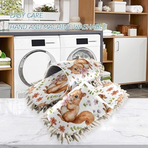Zhirexin Cute Squirrel Mop Slippers for Men Women