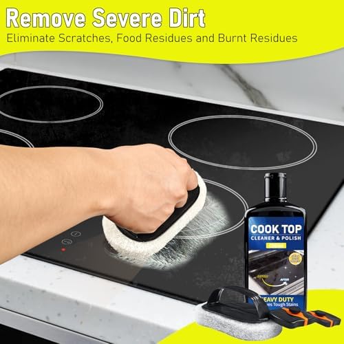 SHADAIWUYU 17oz Cooktop Cleaner Kit with Scraper and Pad