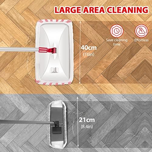 MASTERTOP Microfiber Dust Mop 16 Extra Large with 5 Pads