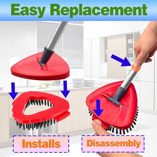 Spin Mop Replacement Heads and Brush Set for O Cedar EasyWring 1-Tank System