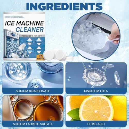TIMLIFE Ice Machine Descaler Cleaner - 24 Tablets