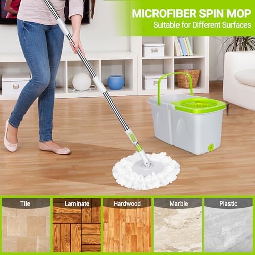 MASTERTOP Spin Mop Cleaning System with Wringer Set