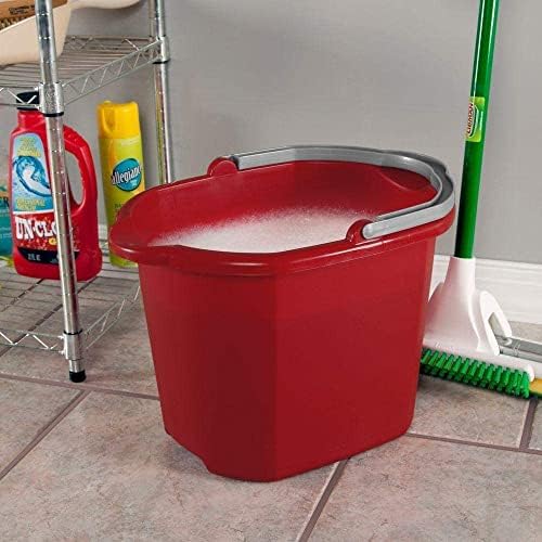 Sterilite Dual Spout Mopping Pail - Classic RedTitanium