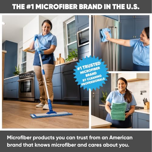 18 Microfiber Vinyl Plank Floor Mop - Heavy Duty Reusable