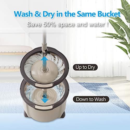 Eyliden 360 Spin Mop Bucket System - Brown