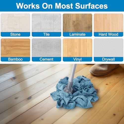 KeFanta Floor Mop with 2 Microfiber Heads and 32-inch Handle