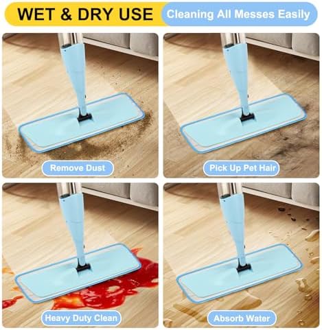 18 Inch Reusable Microfiber Mop Heads 5 Pack