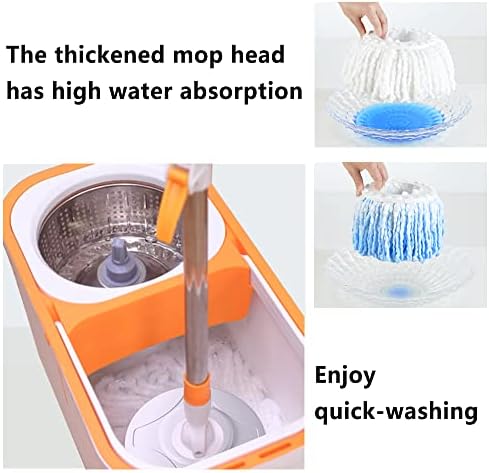 YOUSHANGJIA Floor Spin Mop and Bucket Set with 61 Handle