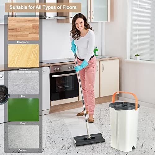 Jelymark 3-Chamber Mop Bucket Set with Wringer