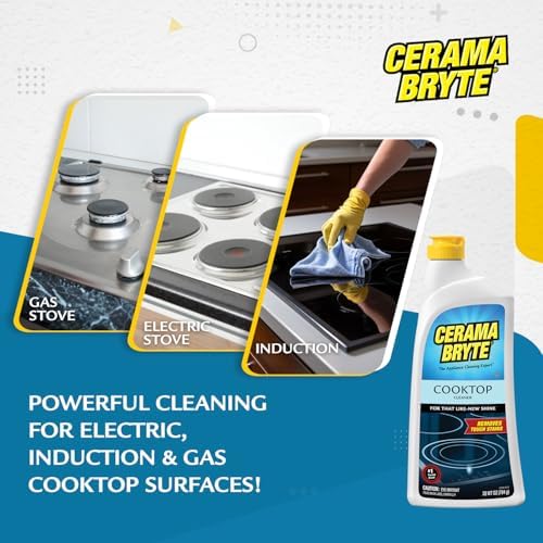 Cerama Bryte Glass Cooktop Cleaner Combo Kit - 6 Piece