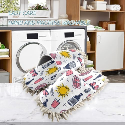 Bulletgxll Mop Slippers for Floor Cleaning - Washable and Comfortable