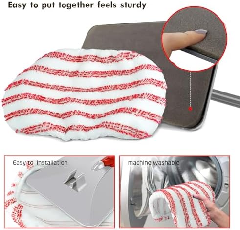 Masthome Extra Large Microfiber Dust Mop with 5 Pads and Scraper