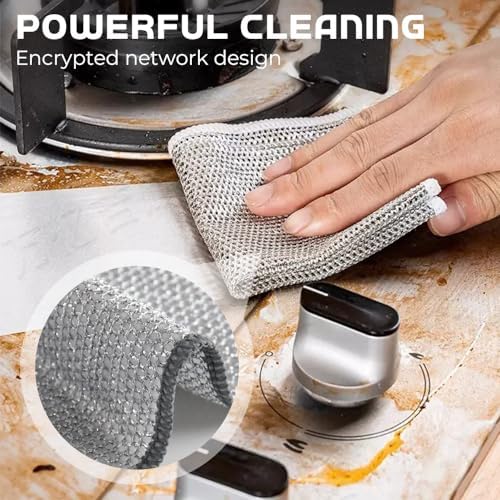 Cecurpo Multipurpose Metal Dishwashing Rags 5PCS