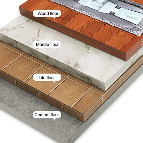 YOUSHANGJIA Microfiber Floor Mop - 15 Inch with 4 Washable Pads and Adjustable Handle