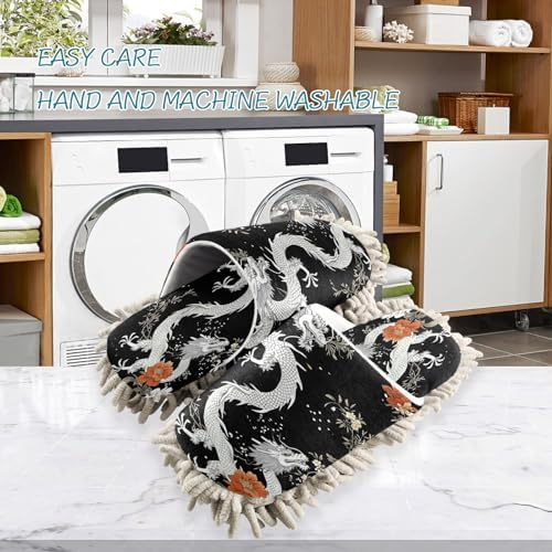 Zhirexin Black Dragons Cleaning Slippers