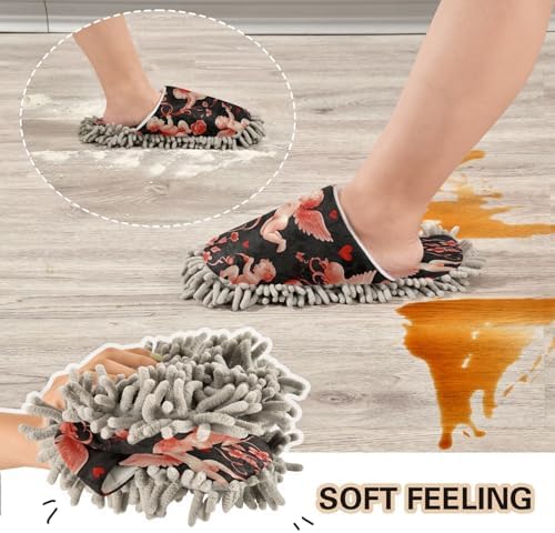 Bulletgxll Cartoon Cupids Cleaning Slippers Mop Pads