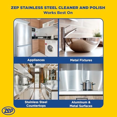 Zep Stainless Steel Cleaner and Polish 14 oz Case of 12