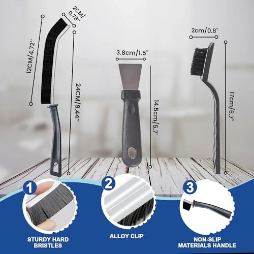 7Pcs Crevice Cleaning Brush Set for Narrow Spaces