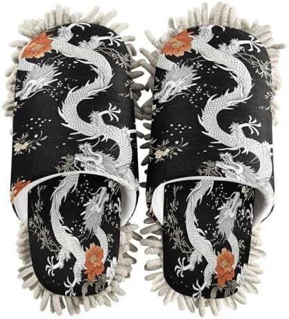 Zhirexin Black Dragons Cleaning Slippers