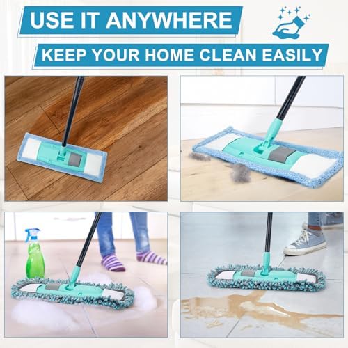 KeFanta Dual Mop Pads Dust Mop for Hardwood Floors