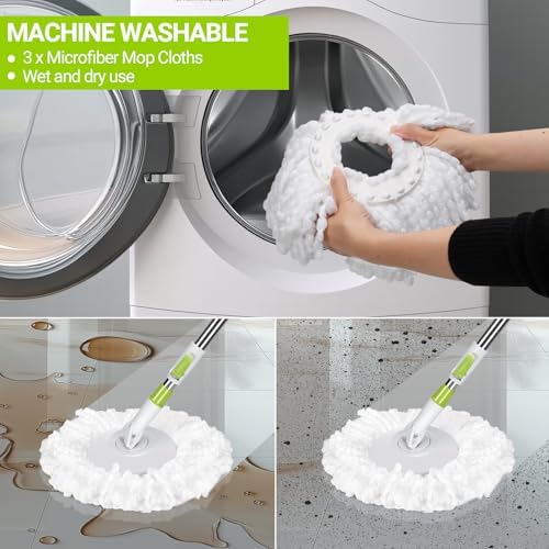 MASTERTOP Spin Mop Cleaning System with Wringer Set