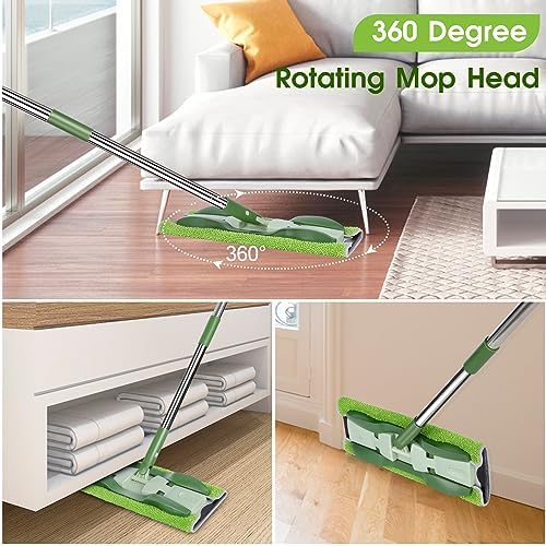 MASTERTOP Microfiber Dust Mop with 4 Pads 524 Handle