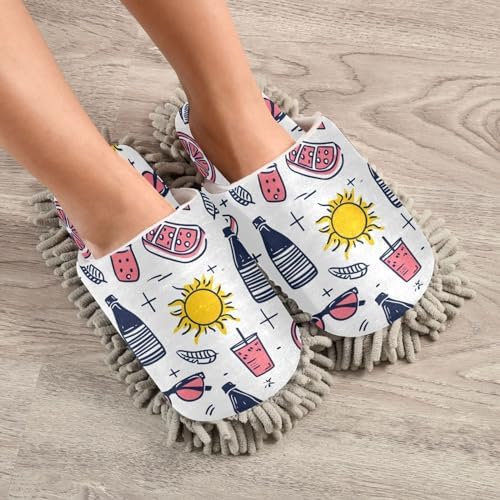 Bulletgxll Mop Slippers for Floor Cleaning - Washable and Comfortable
