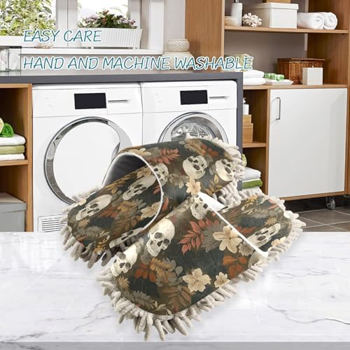Halloween Skull Cleaning Slippers Microfiber Mop