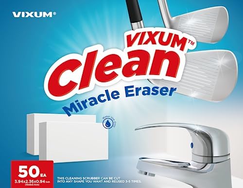 VIXUM CLEAN Miracle Eraser Pads 50 Count - Multi-Surface Cleaning