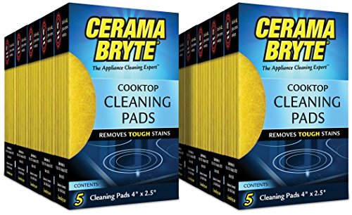 Cerama Bryte 10 x 5 Pack Cooktop Cleaning Pads for Glass Ceramic Surfaces