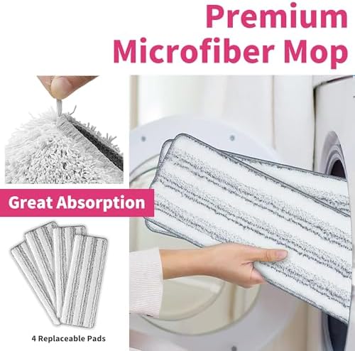 SWIFTIRON Flat Mop and Bucket with Wringer Purple