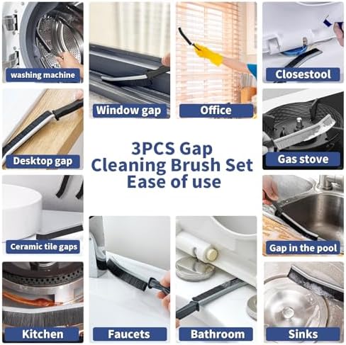 3 Pcs Cleaning Brushes for Deep Hard-to-Reach Spots