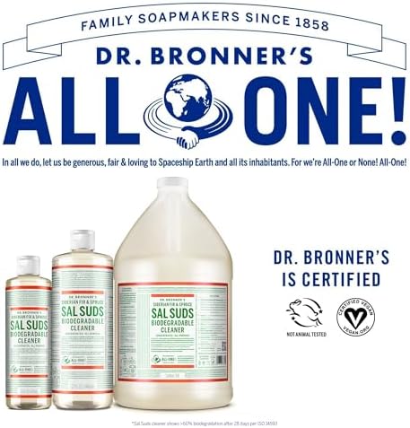 Dr Bronners Sal Suds Biodegradable Cleaner 32 oz 2-Pack 1