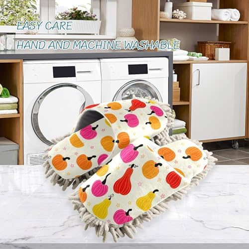 Burbuja Halloween Pumpkins Mop Slippers for Home Cleaning