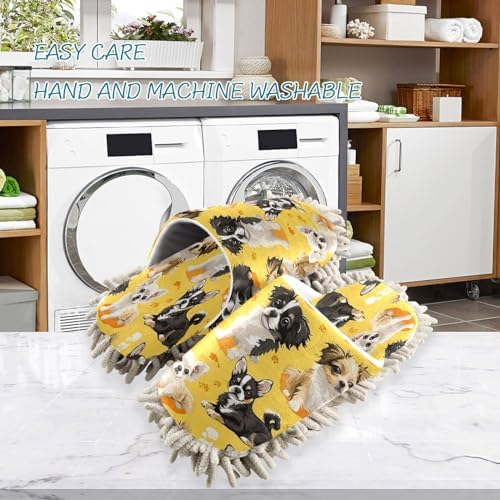 Little Dogs Mop Slippers Washable Cleaning Slippers