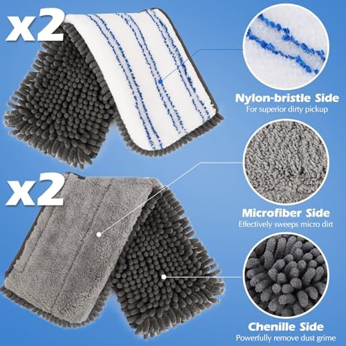 Masthome Microfiber Flip Mop with Stainless Steel Handle