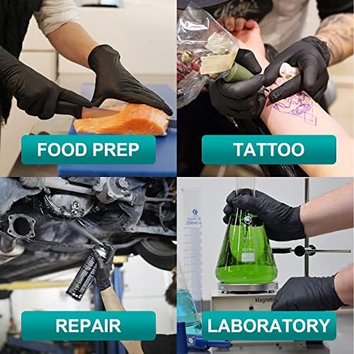 Schneider Black Vinyl Exam Gloves 4mil Disposable 1