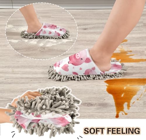 Zhirexin Mop Slippers for Men Women 3cm Microfiber