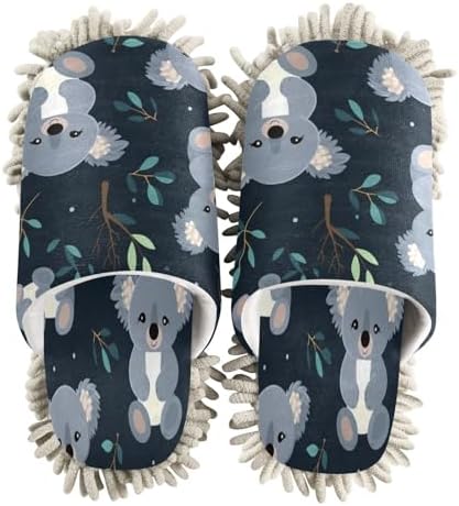 Zhirexin Cute Sloth Mop Slippers - Microfiber Washable Comfortable