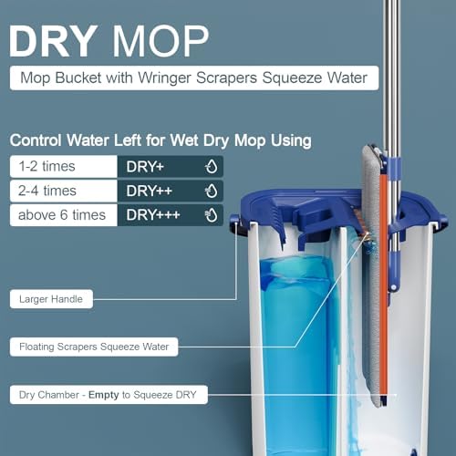 WBKATN Large Mop Bucket with Wringer Set