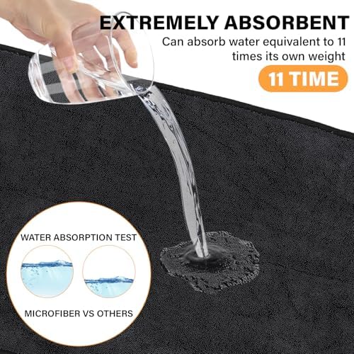 Shiny Bath Wipes 5pcs Grey Microfiber Drying Cloths