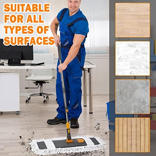 MASTERTOP Dust Mop for Floor Cleaning with 2 Pads