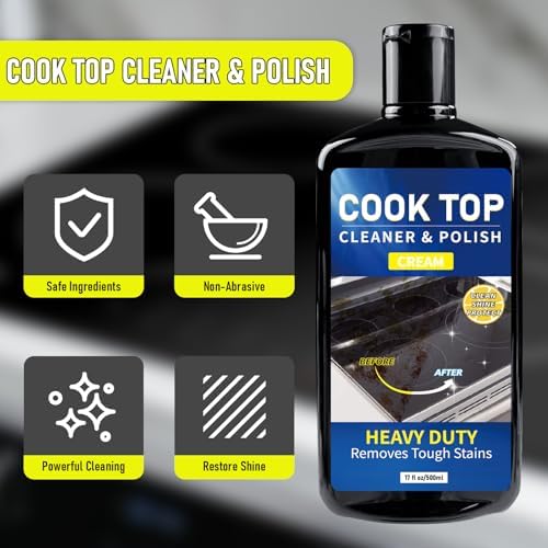 SHADAIWUYU 17oz Cooktop Cleaner Kit with Scraper and Pad