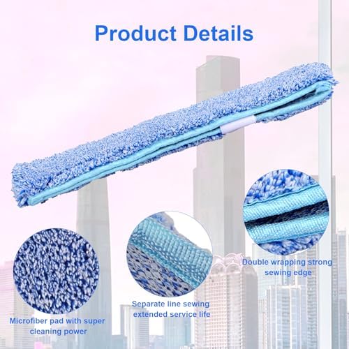14 Inch Microfiber Window Scrubber Refill Replacement 6 Pack