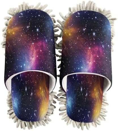 Colorful Star Mopping Slippers Washable Floor Mop Slippers