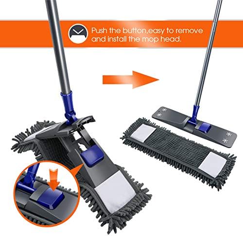 MASTERTOP Professional Microfiber Floor Mop with 4 Refills 1