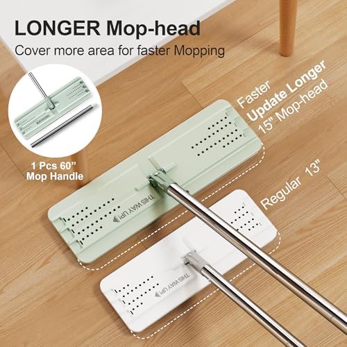 JOYMOOP Mop and Bucket Set with 5 Microfiber Pads